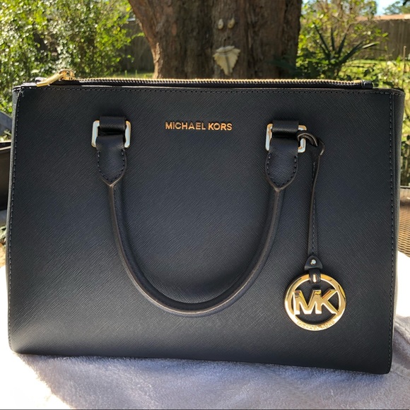 Michael Kors Kellen Saffiano Leather Satchel - Picture 1 of 6